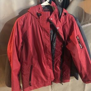 Pink coat with removable liner